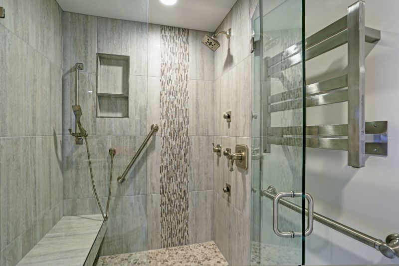 Open Concept Shower with Rain Shower Head